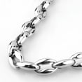 thumbnail image 5 of 6.5/7.5/12mm Polished Silver Stainless Steel Hollow Coffee Bean Chain Necklace, 5 of 6