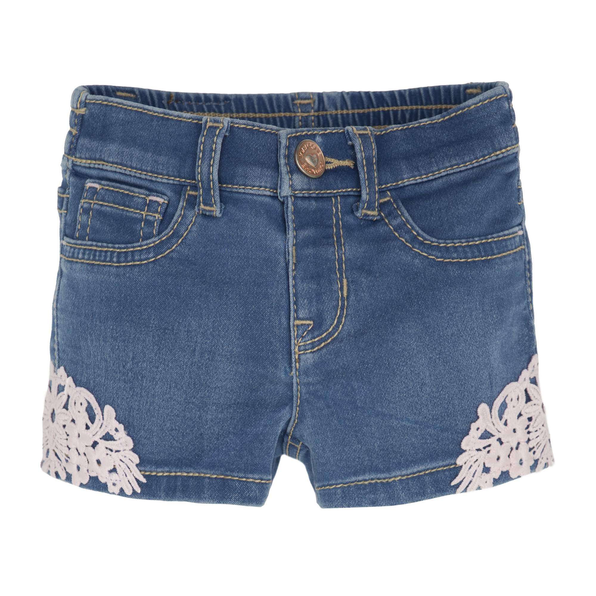 Jordache Baby Girl Crochet Embellished Denim Shorts