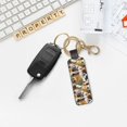 thumbnail image 5 of Wukai Cute Dog Print Leather Car Keychain, Universal Key Fob Keychain, Leather Key Chain Holder for Men and Women,360 Degree Rotatable, 5 of 5