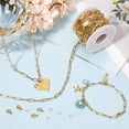 thumbnail image 4 of 32.8 Feet Gold Paper Clip Chain Bulk Jewelry Paperclip Chain 18K Gold Plated Stainless Steel 12mm Oval Paper Clip Roll Spool Link Chains Kits DIY, 4 of 5