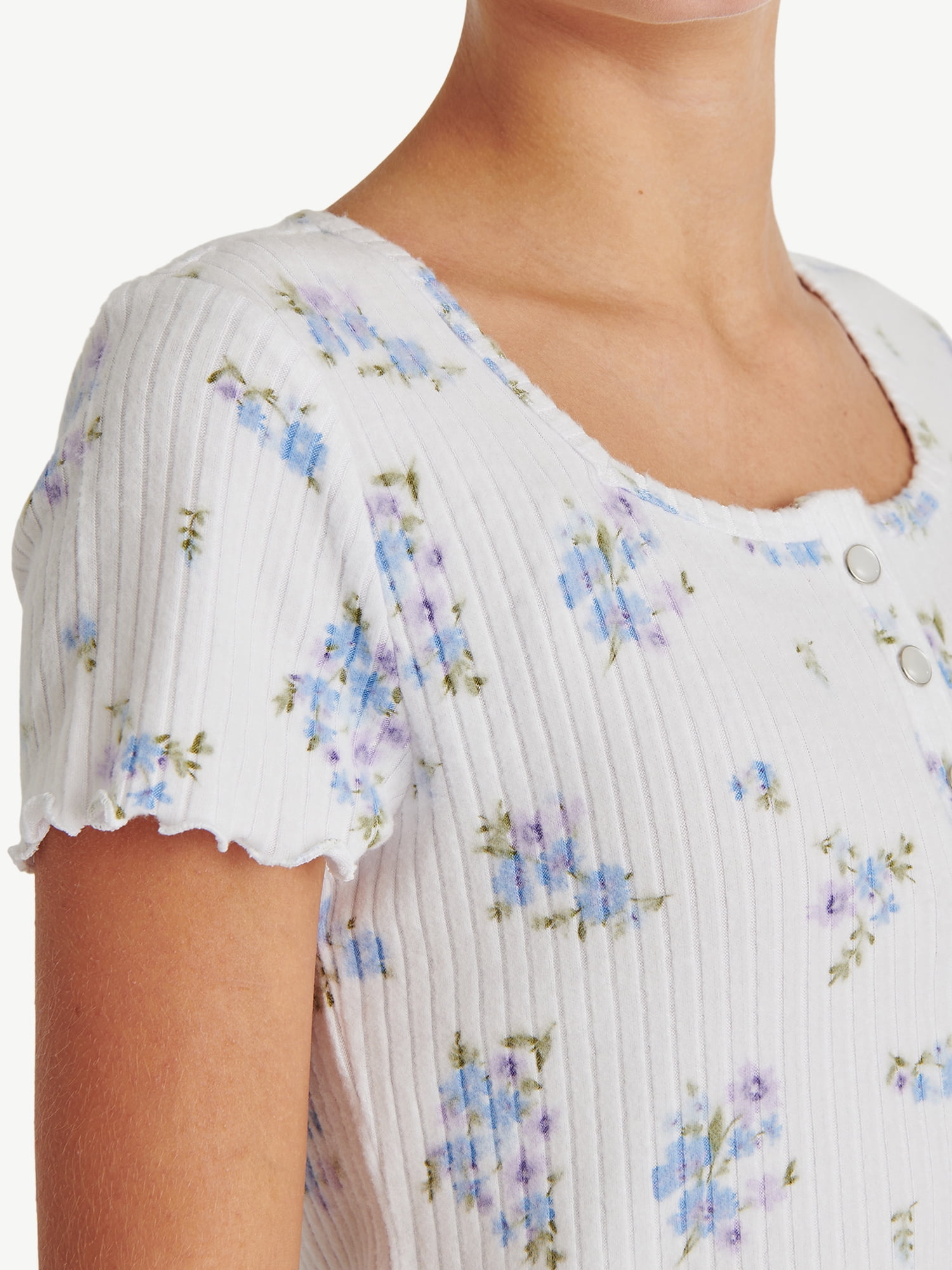 Justice Girls Pretty Henley Top, Sizes XS - XLP