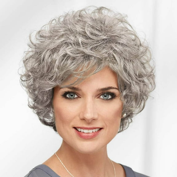 Paula Young Nora WhisperLite Wig Short, Volume-Rich Layers Of Soft, Feathery Waves/Multi-tonal Shades of Blonde, Silver, Brown, and Red