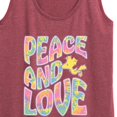 thumbnail image 3 of Peanuts - Peace & Love - Woodstock - Women's Racerback Tank Top, 3 of 6