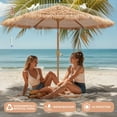 thumbnail image 6 of Autlaycil 7.5 ft Hula Thatched Tiki Patio Beach Umbrell,Patio Umbrella, Outdoor, Beach-Yellow, 6 of 7
