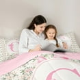 thumbnail image 5 of Castle Fairy Personalized Initial Letter C 2Pcs Bedding Comforter Set for Children Women Men,Floral Rose Bow-Tietwin Comforter Sets,Monogrammed Alphabet Breathable Bedding Set,Breathable Home Decor, 5 of 8