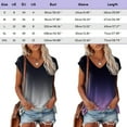 thumbnail image 3 of Womens Tops V Neck Plain Short Sleeve Casual Loose Basic Tee T Shirts for Women Red, 3 of 4