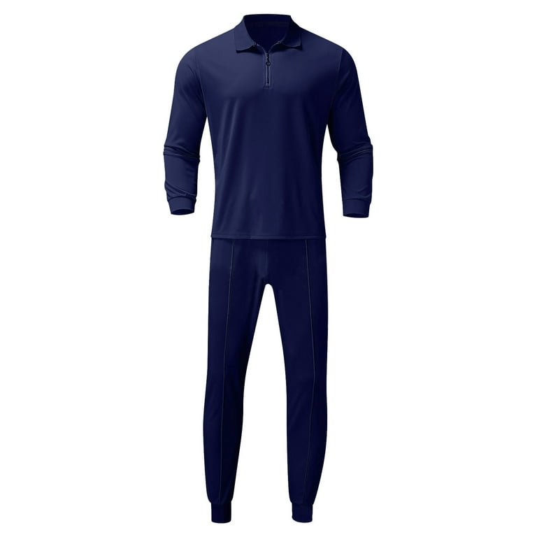 YWDJ Christmas Pajamas for Family Sports Leisure Suit Slim Fit Men Fitness  Running Two Piece Set Blue S 