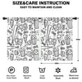 thumbnail image 2 of Blackout Kids Curtains,Black White Baseball Snacks Pattern Childrens Insulated Curtains Set Of 2,Bedroom Essentials,Toddler Room Decor 42"x54", 2 of 5