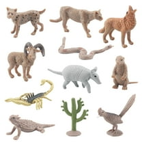 JWQFBC 11Pcs Desert Animal Toys Model Figurines Crafts Miniature Jungle Animals Figures