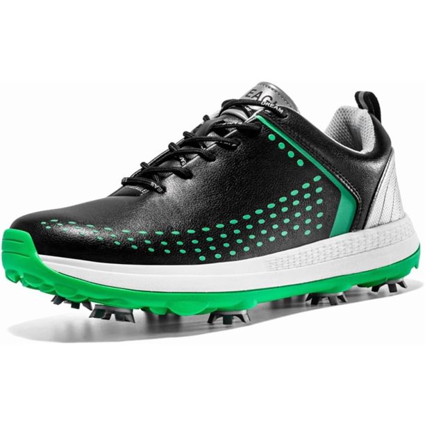 Zapatillas de golf para hombre, impermeables, para entrenamiento al aire libre, con 8 clavos.