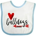 thumbnail image 3 of Inktastic Bulldogs with Heart and Arrow Boys or Girls Baby Bib, 3 of 4