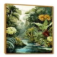 thumbnail image 2 of Designart "Jungle Plants Landscape A Rainforest Perspective II" Landscapes Framed Wall Art - Global Green Jungle Living Room Framed Canvas Art, 2 of 6