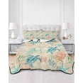 thumbnail image 2 of Twin XL Quilt Bedding Set, Teal Red Coastal Reversible Summer Quilt 3 Pieces, Summer Beach Nautical Sea Turtle Coral Starfish Lightweight Bedspreads Coverlets with 2 Pillow Shams for All Seasons, 2 of 5