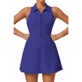 thumbnail image 3 of Vestido Deportivo Ajustado de Cintura Alta Azul Oscuro L, 3 of 7