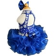thumbnail image 3 of Jenniferwu G284-6 Infant Toddler Baby Newborn Little Girl's Pageant Party Birthday Dress Blue Size 9-12M, 3 of 5