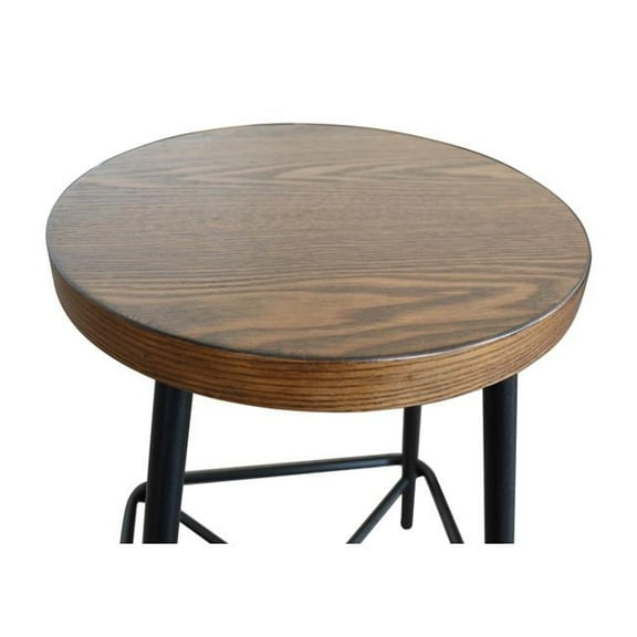 Carolina Classics Illona 24" Counter Height Stool Elm Black (Set of 2)