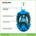 Dolfino Tinted FullFace Snorkel Mask, Small/Medium, Blue, Unisex