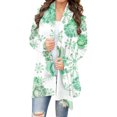thumbnail image 2 of Cardigans Surdimensionnés pour Femmes Cardigan à la Mode à Manches Longues Imprimé Floral Veste Haut Cardigan Léger Femmes Été en Liquidation, 2 of 6