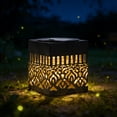 thumbnail image 6 of HAHUT Decorative Solar Mandala Lights, Waterproof Metal Solar Powered Outdoor Deck Step Wall Lights, Mandala Theme LED Fence Light for Garden Post Patio Backyard Yard Decor, 6 of 7