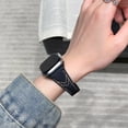 thumbnail image 2 of Watch Band for Apple Watch 38/40/41/42mm (Series 10), Cowboy PU Leather Magnetic Buckle Strap Adjustable Replacement for iWatch 10 9 8 7 6 5 4 3 2 1 FE,Black, 2 of 4