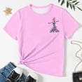 thumbnail image 4 of SXcggal Girls Short Sleeve Shirts Kids Summer Tops Crewneck Tees 3 13 Years Cute Fashionable Casual Girl Top, 4 of 6