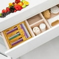 thumbnail image 6 of Bamboo Ziplock Storage Bag Organizer and Dispenser for Kitchen with Sliding Lid , Plastic Bag Organizer for Drawer, Gallon, Quart, Sandwich and Snack, Variety Size Bag (4 in 1), 6 of 7