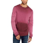 Buffalo David Bitton Mens French Terry Sweatshirt, Purple, Medium