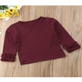 thumbnail image 3 of Baby Girl Long Sleeve T-shirt Crew Neck Cotton Ruffle Tops, 3 of 5