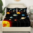 thumbnail image 5 of Solar System Fitted Sheet Twin Size Outer Space Bed Sheets Universe Themed Decor Bed Set for Teens Galaxy Planet Bedding Set Space Theme Bedding with 1 Pillowcase, 5 of 5
