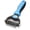 Blue, variant on Pet Grooming Brush - Double Sided Shedding, Dematting Undercoat Rake for Dogs and Cats - Extra Wide Dog Grooming Brush - Pink