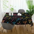 thumbnail image 3 of Yayeee Tablecloths 60" x 60" Rectangle Wrinkle Resistant Party Table Cover, Black Neon Lightning, 3 of 8