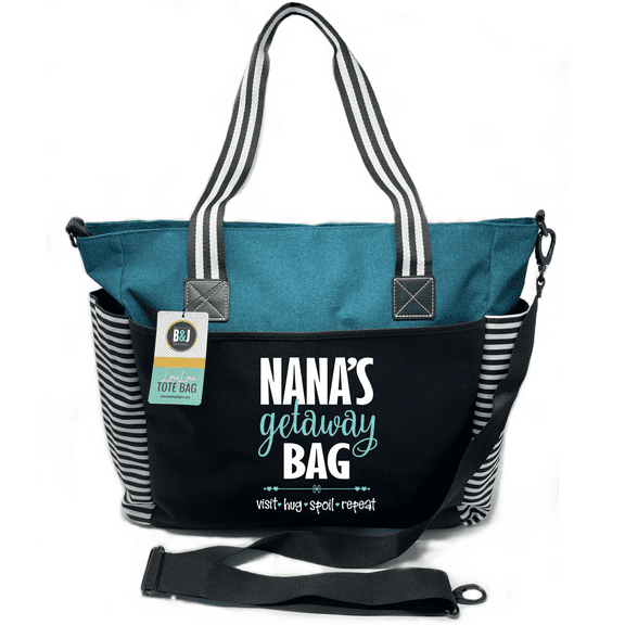 Nana Getaway LouLou Teal Tote Bag for Grandmothers