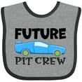 thumbnail image 3 of Inktastic Future Pit Crew Blue Race Car Boys or Girls Baby Bib, 3 of 4