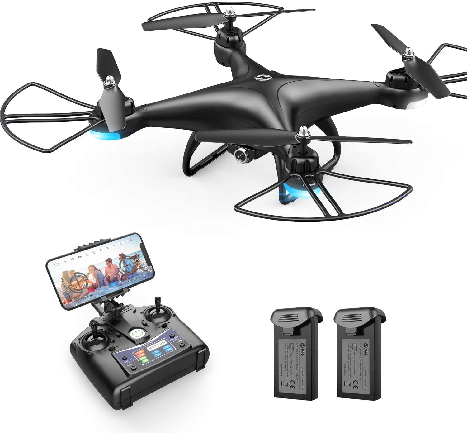 Holy Stone HS110D RC Drone  with 1080P HD Camera Quadcopter 3D Flips 2 Batteries 