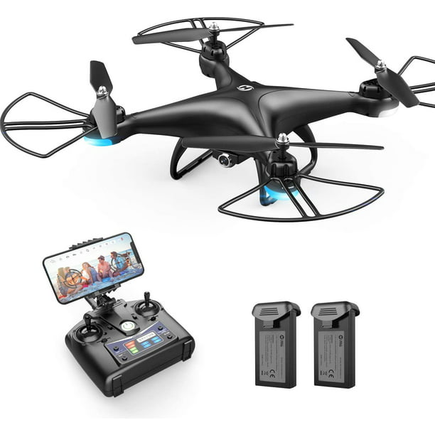 Holy Stone HS110D FPV RC Drone with Camera and Video 1080P 120° Wide-Angle WiFi Quadcopter for kids and beginners Altitude Hold Headless Mode 3D Flips 2 Batteries
