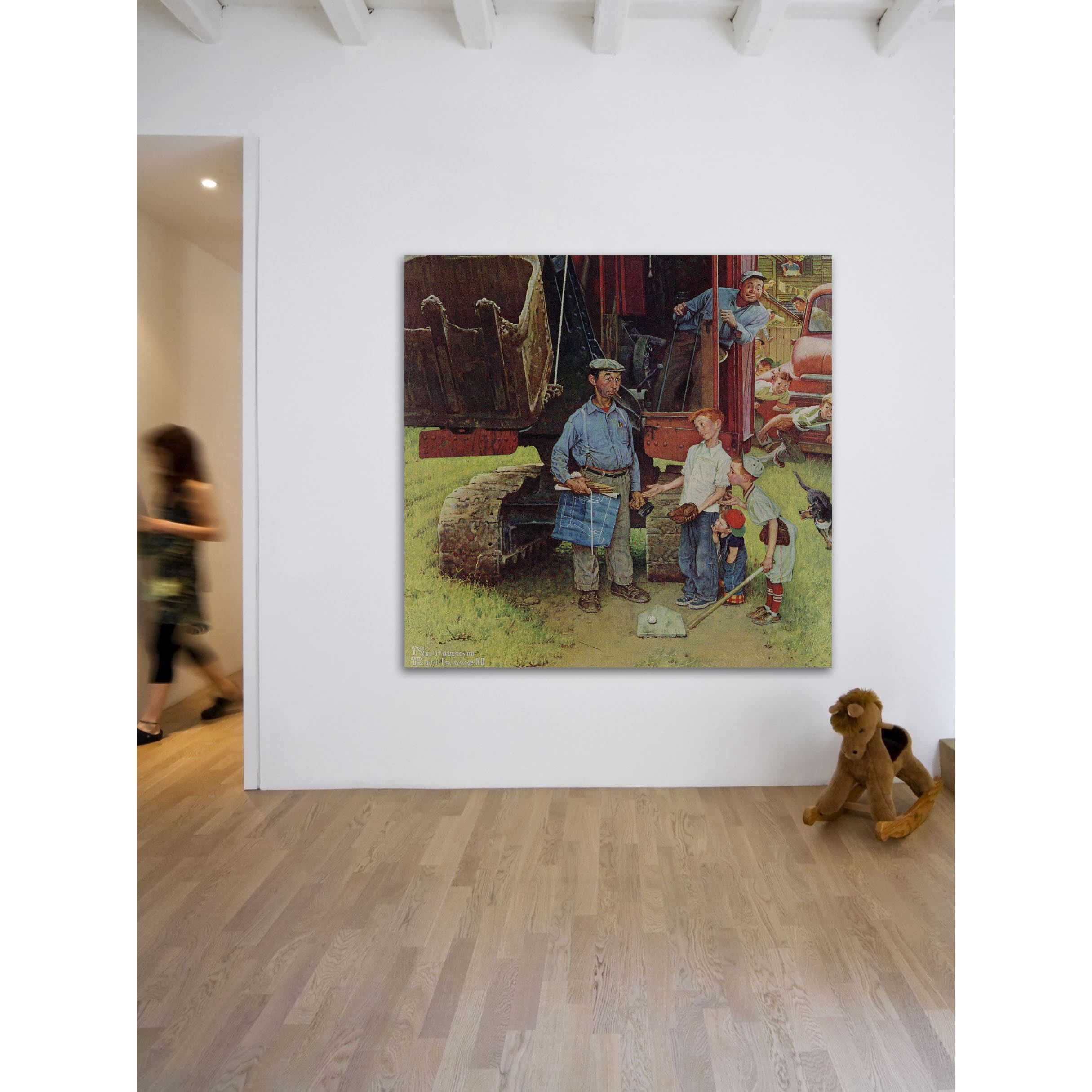 Marmont Hill "Construction Crew" by Norman Rockwell Painting Print on Canvas