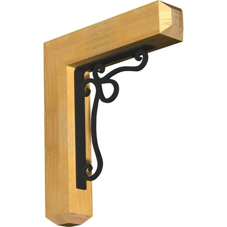 

4 W x 20 D x 23 H Orleans Craftsman Ironcrest Rough Sawn Bracket Western Red Cedar (1 1/2 W x 12 D x 15 H Iron Bracket)
