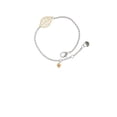 thumbnail image 1 of Delight Jewelry Goldtone Mini July - Red Crystal Heart - Goldtone Leaf Delicate Bracelet, 6.25+1.75", 1 of 4