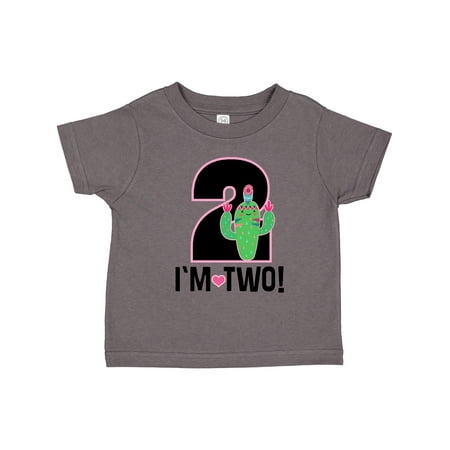 

Inktastic 2nd Birthday Cactus Tribal for 2 Year Old Gift Toddler Toddler Girl T-Shirt