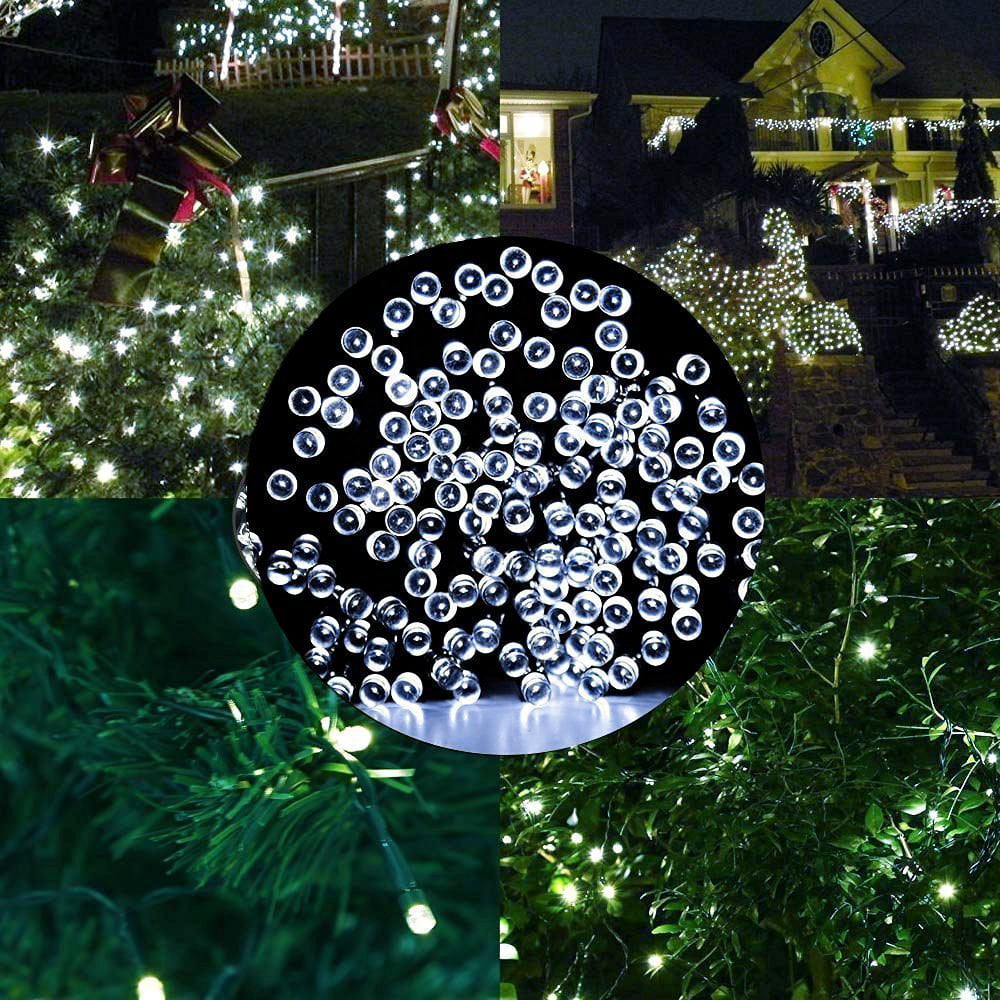 Qedertek Solar Christmas Lights Patio Decorative Lights,39ft 100 LED ...
