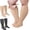 Black&Skin, variant on 2 Pairs Wide Plus Size Calf Compression Socks with Zipper for Overweight Women Men 15 to 25 MmHg Black Skin