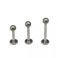thumbnail image 2 of K-KED 10 PCS G23 TITANIUM Labret Monroe Lip Ring Tragus/Helix/Cartilage Earring Stud-16G/8mm/3mm, 2 of 6