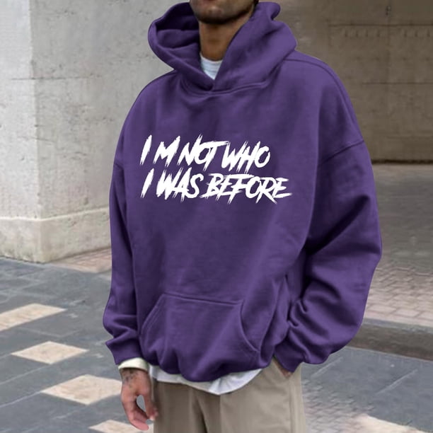 Sudadera con capucha para hombre, sudadera con capucha con letras estampadas, jersey de manga larga, sudadera con capucha, blusa para hombre