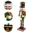 thumbnail image 2 of MasteelfCA Christmas Desktop Nutcracker Wooden Nutcracker Ornament Xmas Tabletop Nutcracker, 2 of 8