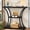 Black+black Marbled, variant on 3 Tier Console Table with Open Wood Shelves, Decorative Entryway Table with Curved Metal Frames, Narrow Sofa Table for Entrance, Living Room, Hallway, Rustic Brown+Black