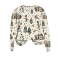 thumbnail image 4 of idosla Christmas Sweatshirt for Women 2025 Vintage Crewneck Xmas Tops Funny Graphic Tees Long Sleeve Holiday Outfits (White, XXL), 4 of 8