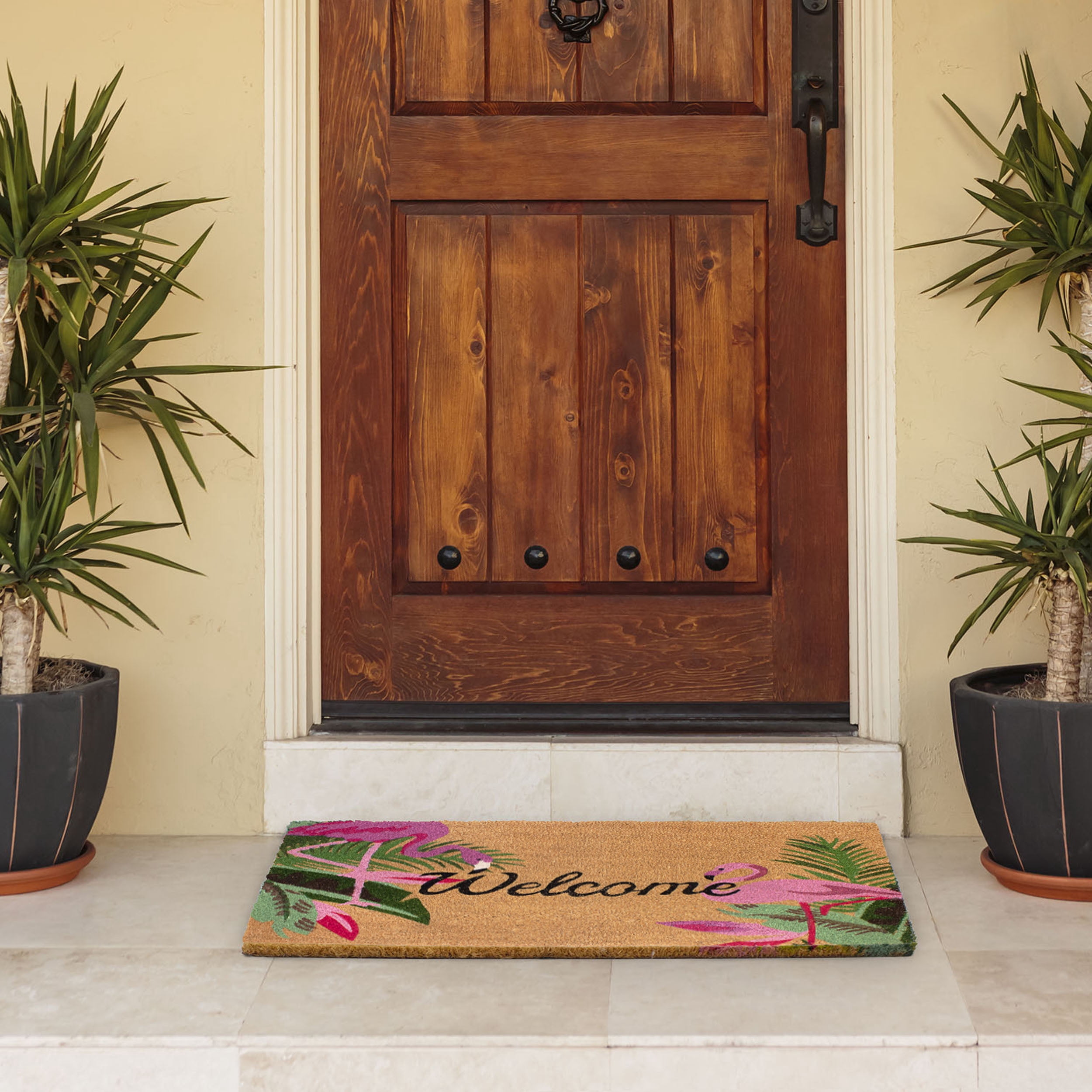 Storm Stopper All Weather Flamingo Duo Indoor/Outdoor Printed Coir Mat