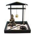 thumbnail image 1 of Sitting Buddha Ornament Statue Resin Zen Sand Garden Meditating Sculpture Set with Incense Stick Holder Type 1, 1 of 4
