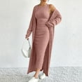 thumbnail image 6 of HAiming 2 Piece Sets for Women Long Cardigan Sweater Knitted Midi Side Slit Tank Dress Cute Outfit, 6 of 9
