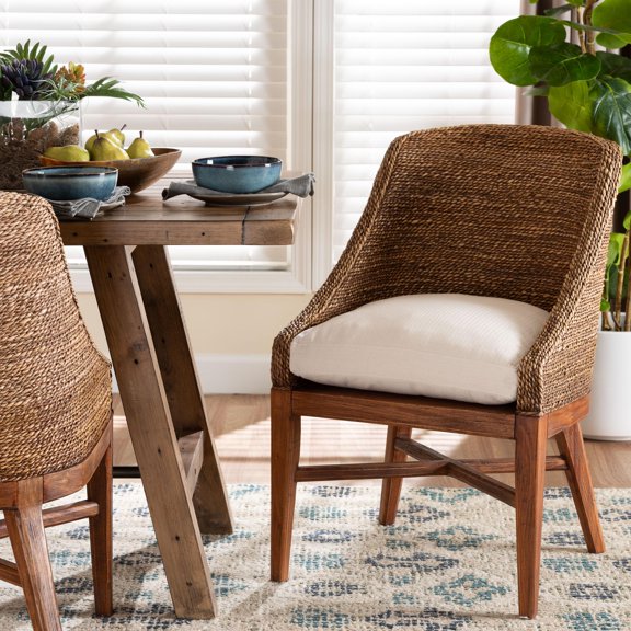 bali & pari Jasper Boho Dining Chair, Brown Wash